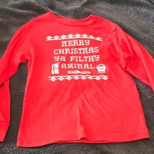 Red Christmas Home Alone Kids Shirt